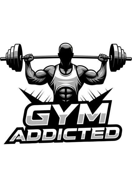 Kadın Erkek Unisex Yetişkin Gym Fitness Addicted Baskılı Beyaz Gri Siyah Tshirt fiyatları