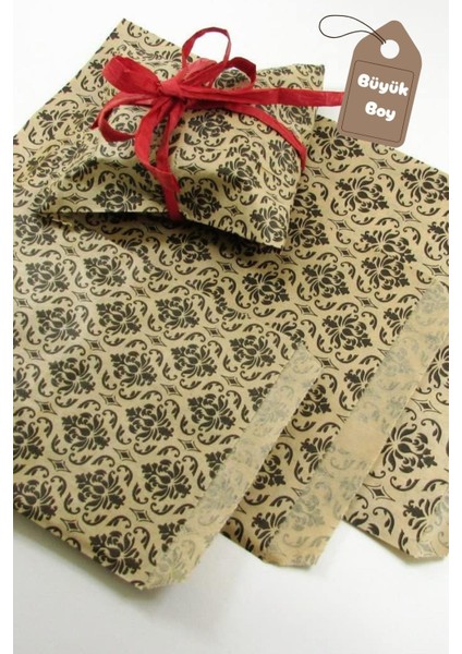 20 Adet 30X40 Damask Desenli Kutu ve Ambalaj Hediye Paketi