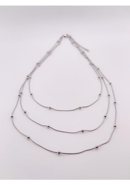 Üç Sıra Topçuk Kolye - Gold fiyatları