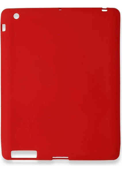 iPad 4 9.7 Kılıf Evo Tablet Silikon - Kırmızı - YKD3697-2414