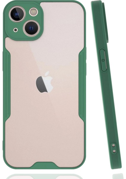 iPhone 14 Plus Kılıf Platin Silikon - Yeşil - YKD9752-9459