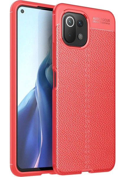 Xiaomi Mi 11 Lite Kılıf Auto Focus Kapak - Kırmızı - YKD2630-7751