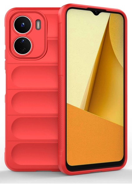 Vivo Y16 Kılıf Optimum Silikon - Kırmızı - YKD5306-8552