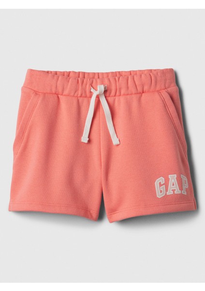 Kız Çocuk Turuncu Gap Logosu Fermuarlı Polar Şort