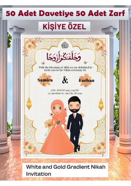 Düğün Davetiyesi 100 Parça Premium 15