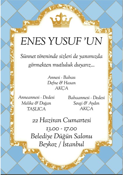 Sünnet Davetiyesi 400-09