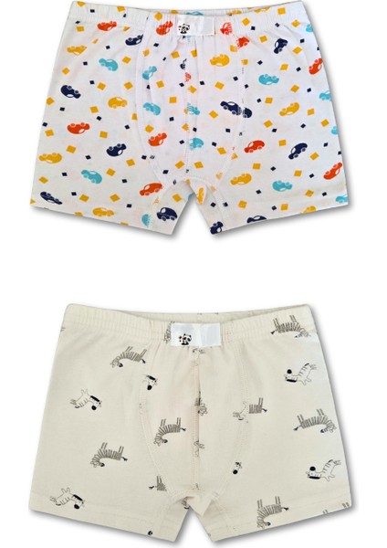 %95 Pamuklu Erkek Çocuk Boxer Külot Iç Çamaşır 5li Set