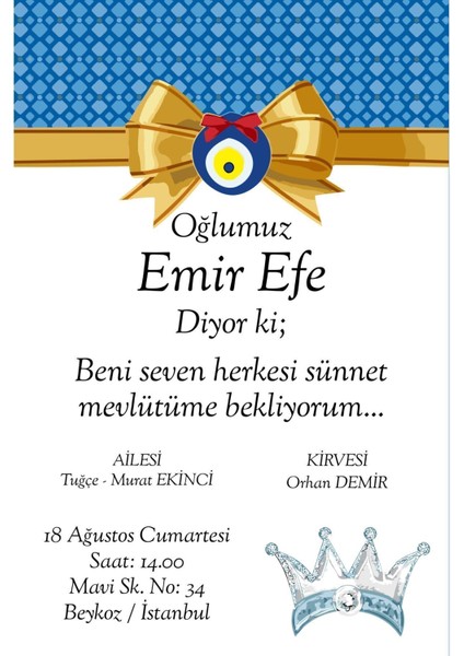 Sünnet Davetiyesi 400-04