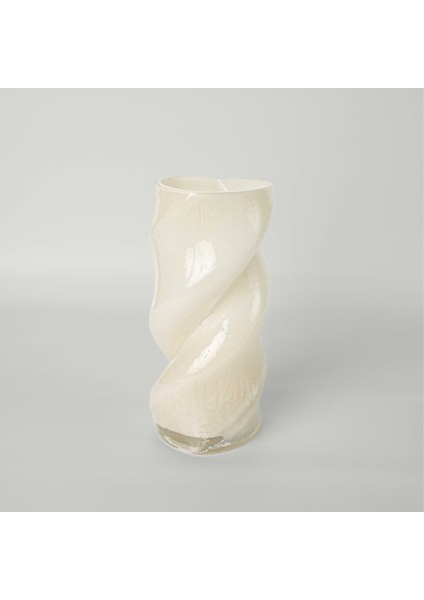 Linzi Vazo 12,5X12,5X28 cm Ekru