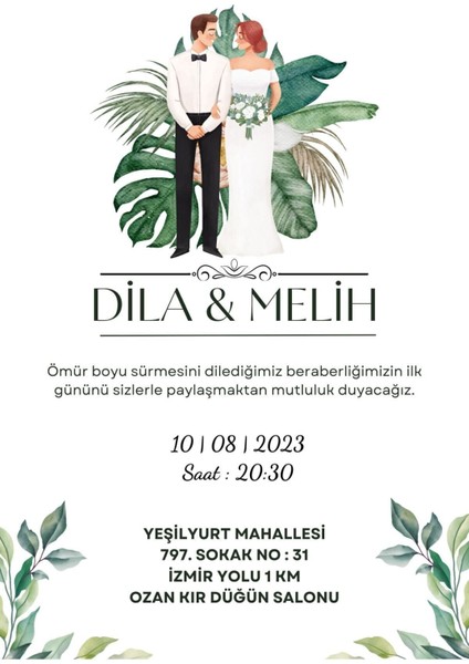 Davetiye, Düğün Davetiyesi, Nikah Davetiyesi, Nişan Davetiyesi
