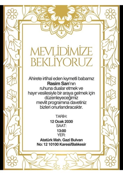 Düğün Davetiyesi , Nişan Davetiyesi , Kına Davetiyesi