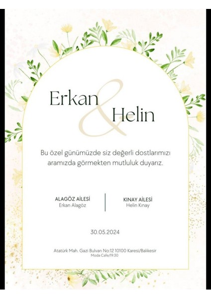 Düğün Davetiyesi , Nişan Davetiyesi , Kına Davetiyesi