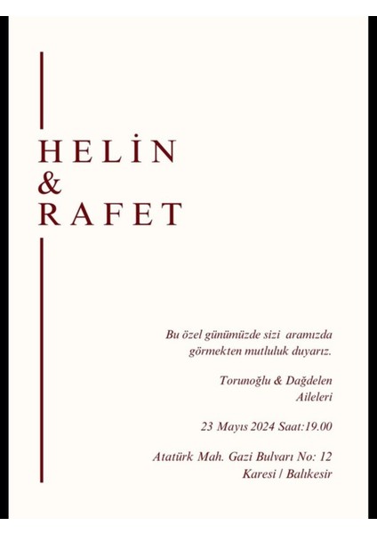 Düğün Davetiyesi , Nişan Davetiyesi , Kına Davetiyesi