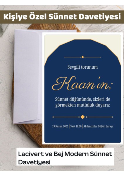 Sünnet Davetiyesi Kişiye Özel ( 1ADET ).