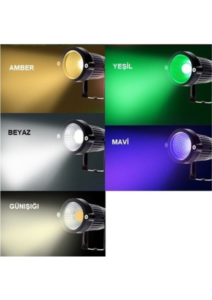 7W LED Kazıklı Bahçe Aydınlatma, Amber Işığı, Dayanıklı ve Şık Tasarım fiyatları