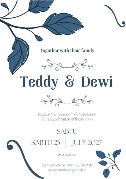 Davetiye, Düğün Davetiyesi, Nikah Davetiyesi, Nişan Davetiyesi