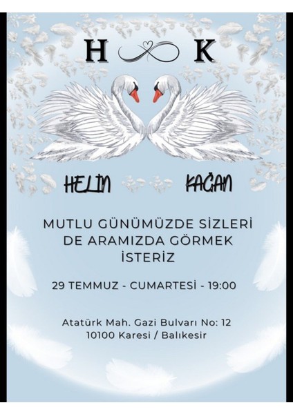 Düğün Davetiyesi , Nişan Davetiyesi , Kına Davetiyesi