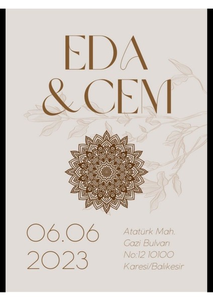 Düğün Davetiyesi , Nişan Davetiyesi , Kına Davetiyesi