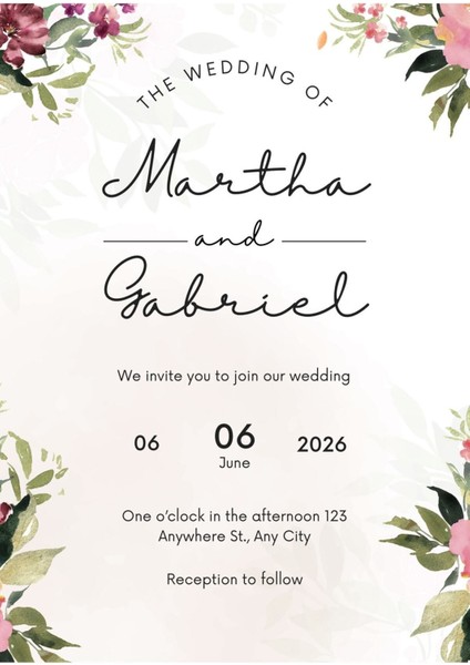 Davetiye, Düğün Davetiyesi, Nikah Davetiyesi, Nişan Davetiyesi
