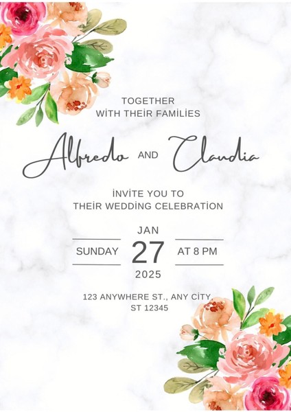 Davetiye, Düğün Davetiyesi, Nikah Davetiyesi, Nişan Davetiyesi