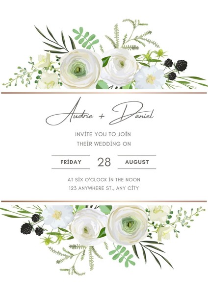 Davetiye, Düğün Davetiyesi, Nikah Davetiyesi, Nişan Davetiyesi