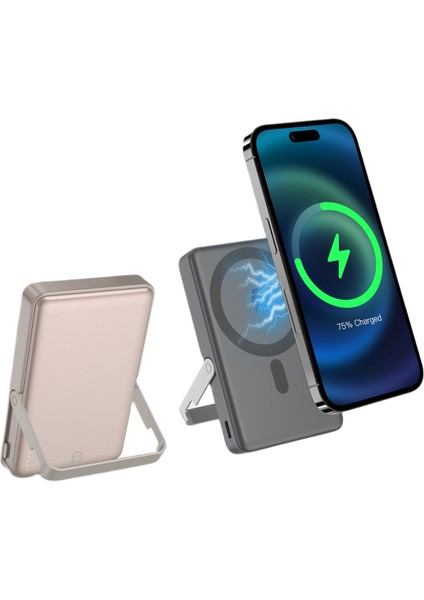 Standlı Magsafe Powerbank 10.000 Mah Grey fırsatları