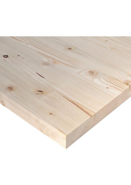 Ladin Ahşap Plaka, 10X10 Cm, 30 mm Kalınlık, Tek Parça, Doğal Masif Panel