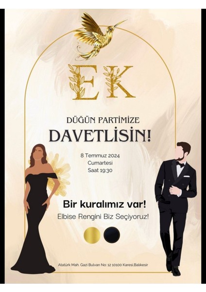 Düğün Davetiyesi , Nişan Davetiyesi , Kına Davetiyesi