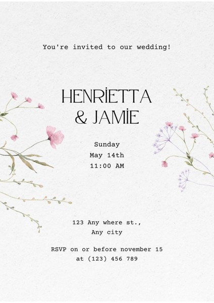 Davetiye, Düğün Davetiyesi, Nikah Davetiyesi, Nişan Davetiyesi