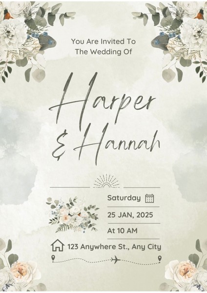 Davetiye, Düğün Davetiyesi, Nikah Davetiyesi, Nişan Davetiyesi