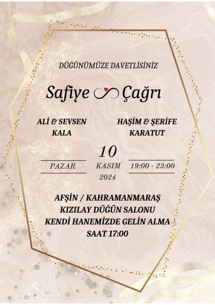Davetiye, Düğün Davetiyesi, Nikah Davetiyesi, Nişan Davetiyesi