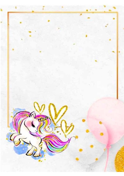 20 Adet Doğum Günü Davetiyesi - Davetiye - Baby Shower ( Baskısızdır)