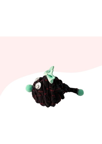 Çıngıraklı Örme Kedi Oyuncağı 9cm Siyah Desenli fiyatları