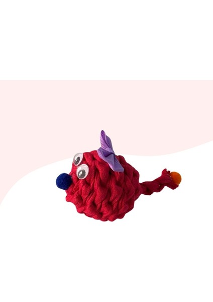 Çıngıraklı Örme Kedi Oyuncağı 9cm Kırmızı fiyatları