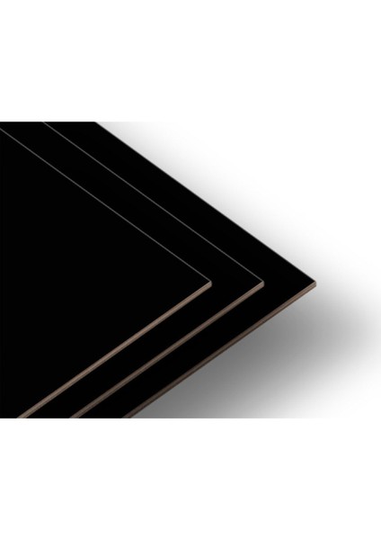 Siyah Laminat Kaplı Mdf Tabaka 20X50 Cm, 8 mm Kalınlık, 1 Adet