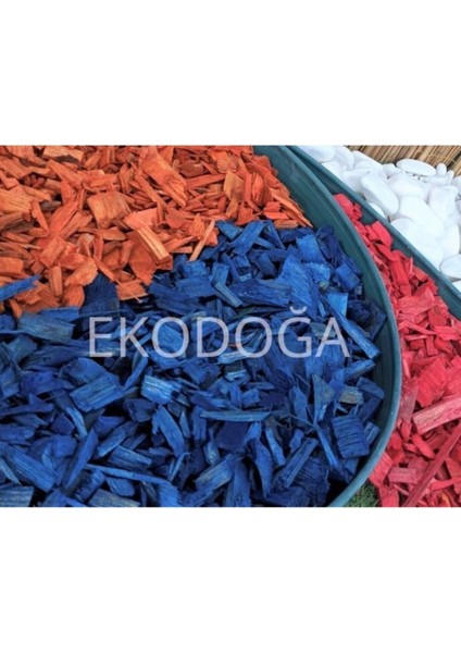 Renkli 10 Lt Mavi Yonga Ağaç Kabuğu, Doğal ve Dekoratif Malzeme