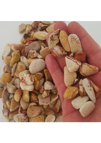 Sarı Çizgili Dolomit Taş 3 kg 1-2 cm Bahçe ve Akvaryum Süs Taşı modelleri