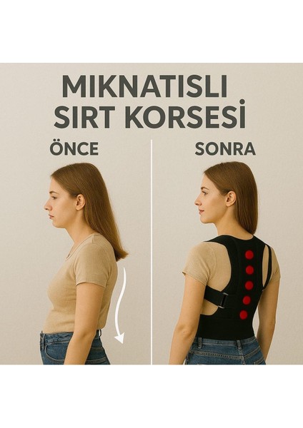 Manyetik Ortopedik Sırt Duruş Korsesi Unisex, Rahat ve Destekli Kullanım fiyatları
