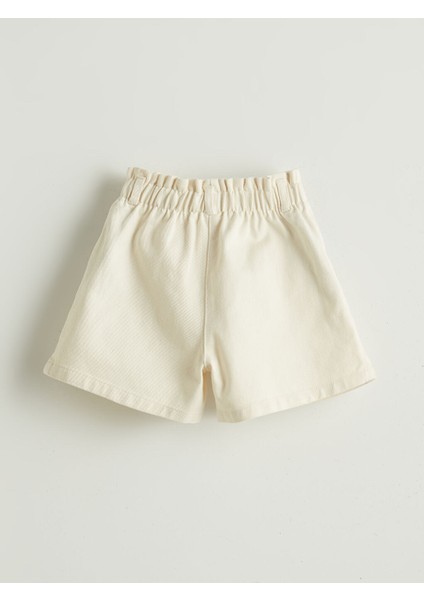 Yeni Sezon Cicekli Gabardin Kiz Cocuk Sort - S54356Z1