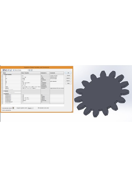 Solidworks Paramatrizize Dişliler (Plastik Aparattır) 3D modelleri