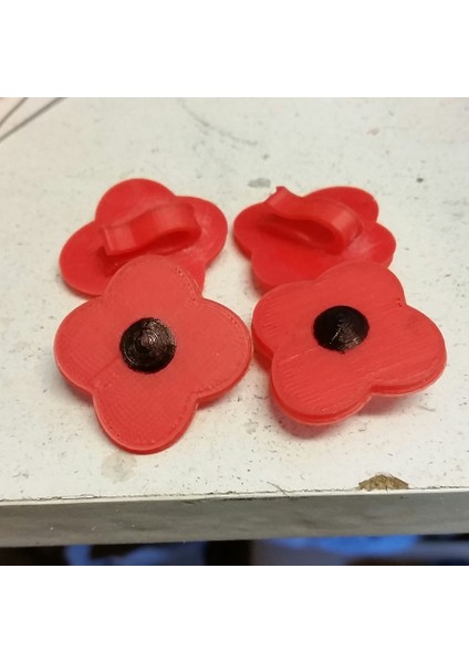 Haşhaş Gazileri Günü Poppy (Plastik Aparattır) 3D modelleri
