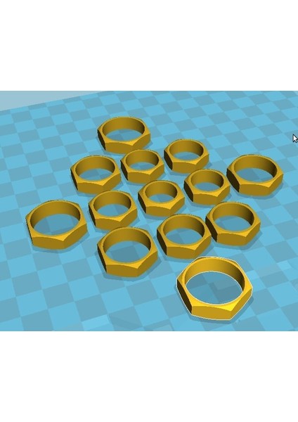 Fındık Şeklindeki Halka (3 Ila 13 Boyutları) (Plastik Aparattır) 3D