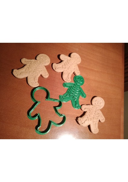 Iskelet Zencefilli Kurabiye Adam - Kurabiye Kesici - Versiyon 2 (Plastik Aparattır) 3D fiyatları
