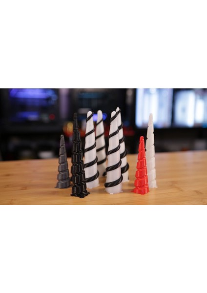 Basit LED Tek Boynuzlu Boynuz Boynuz (Plastik Aparattır!!!) 3D modelleri