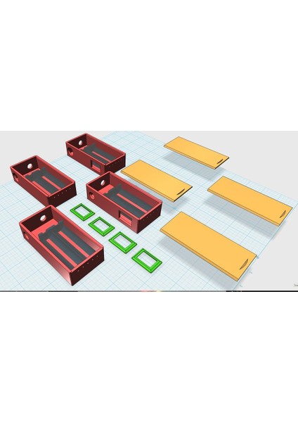 Master - Tamamen 3D Yazdırılabilir Çift 18650 Serisi/paralel Kutu Mod Vape (Plastik Aparattır!!!) 3D