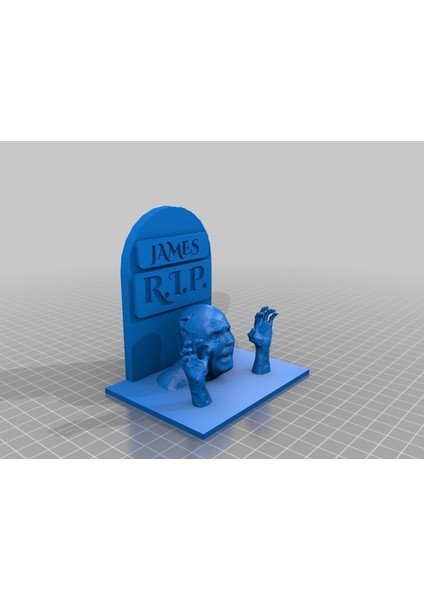 Zombi Elleri ile Yürüyüş Dead Mezar Taşı (Plastik Aparattır!!!) 3D