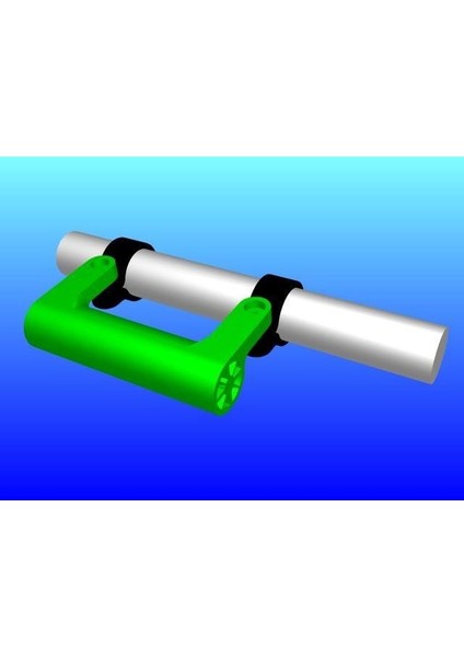 Dağ Bisikleti Işık Bar Desteği (Plastik Aparattır!!!) 3D