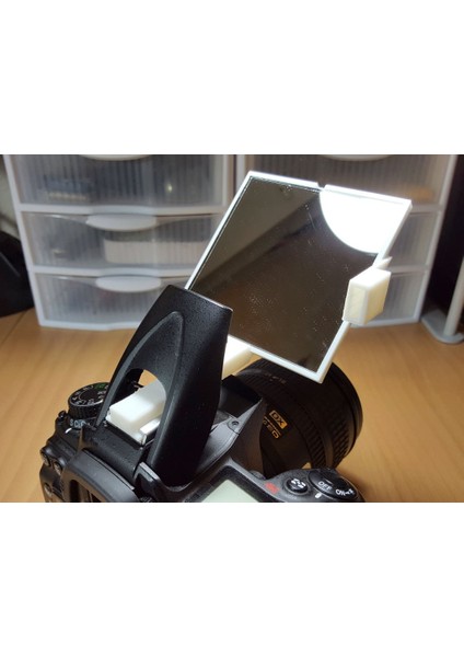 Dslr Dahili Pop-Up Flash Bounce Ayna (Plastik Aparattır!!!) 3D
