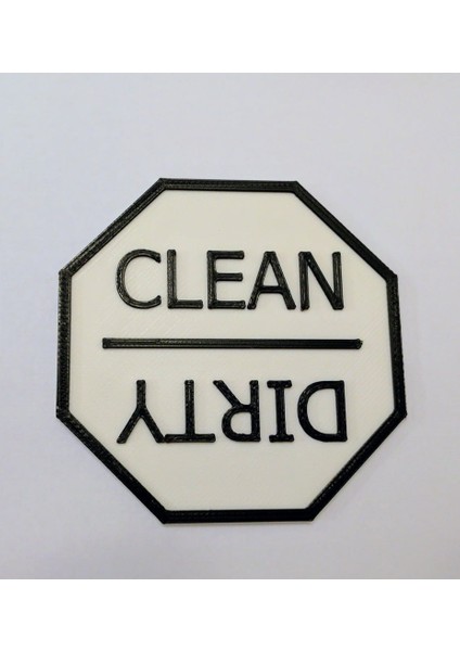 Temiz/kirli Bulaşık Makinesi Mıknatısı (Plastik Aparattır!!!) 3D