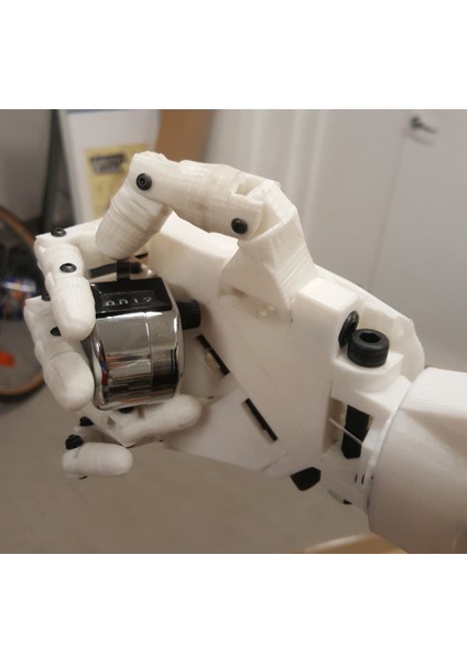 Inmoov Robot Kolu Bir Taksitli Sayacı Tıklamak Için Değiştirildi (Plastik Aparattır!!!) 3D fiyatları